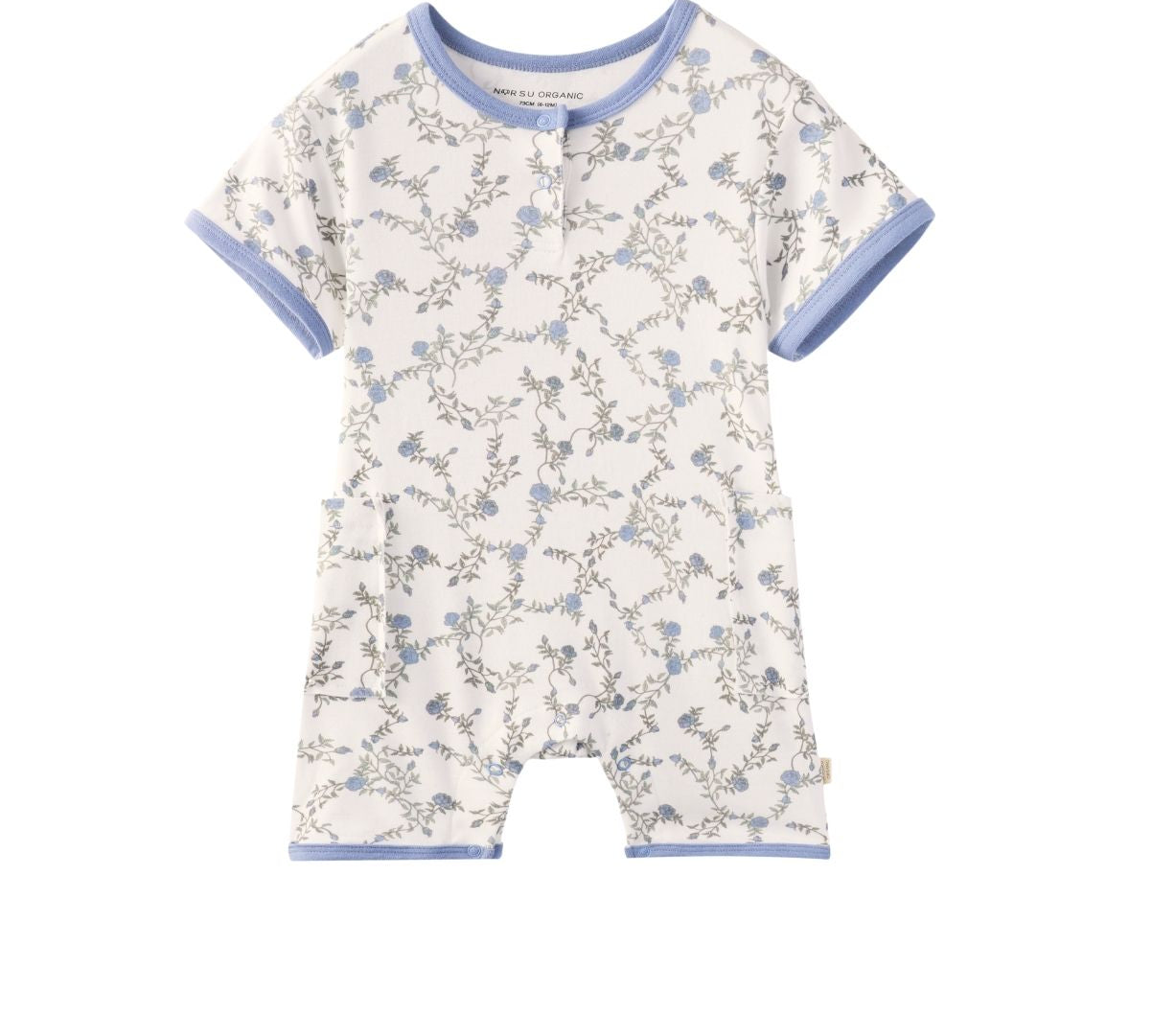 front of Baby Organic Bamboo Romper-Roses