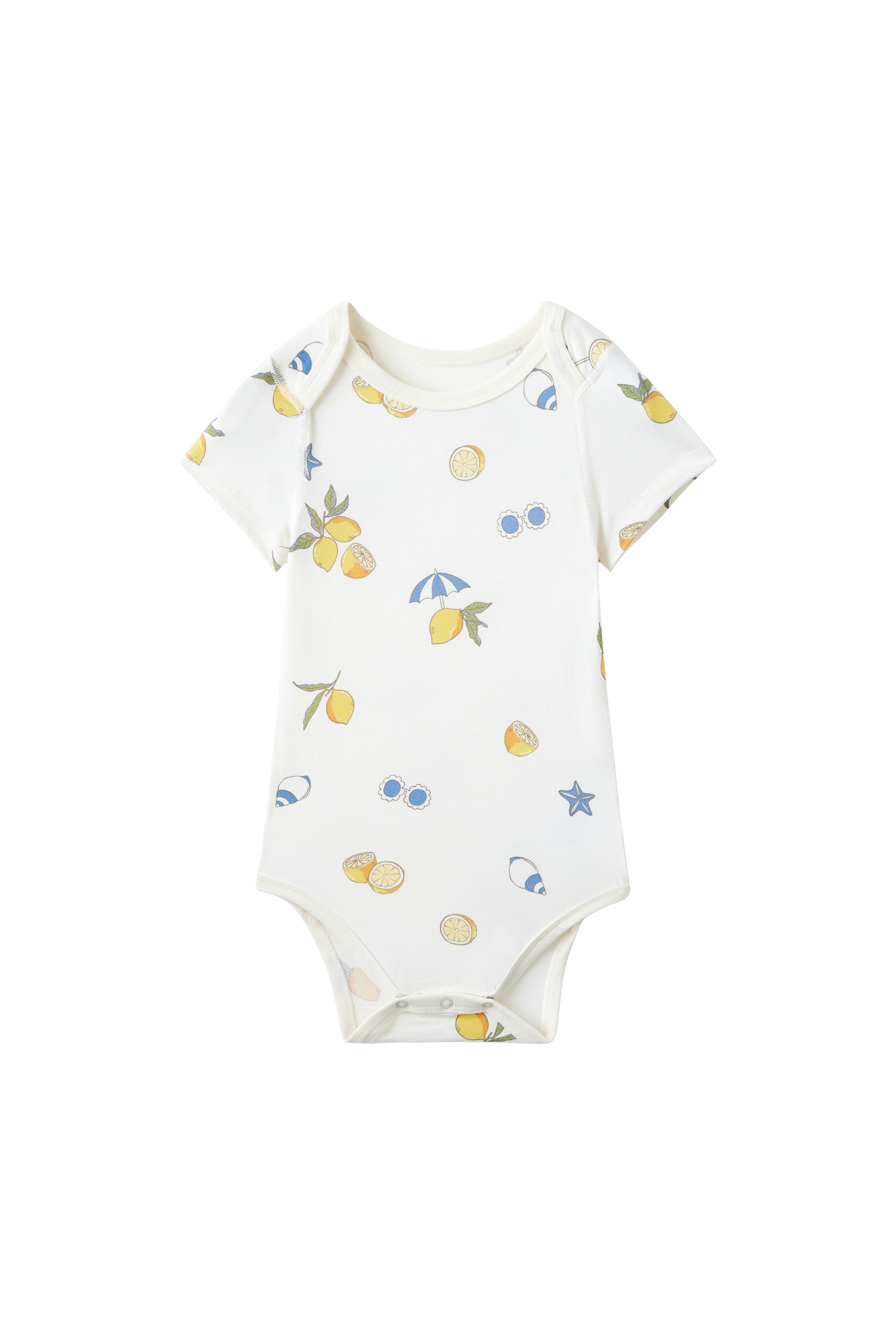 Baby Organic Short-Sleeve Onesie-Lemon| Norsu Organic – NORSU-ORGANIC