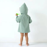 Organic Kids Four Seasons Elf-hat hooded jacket-Smoke Green - NORSU-ORGANIC