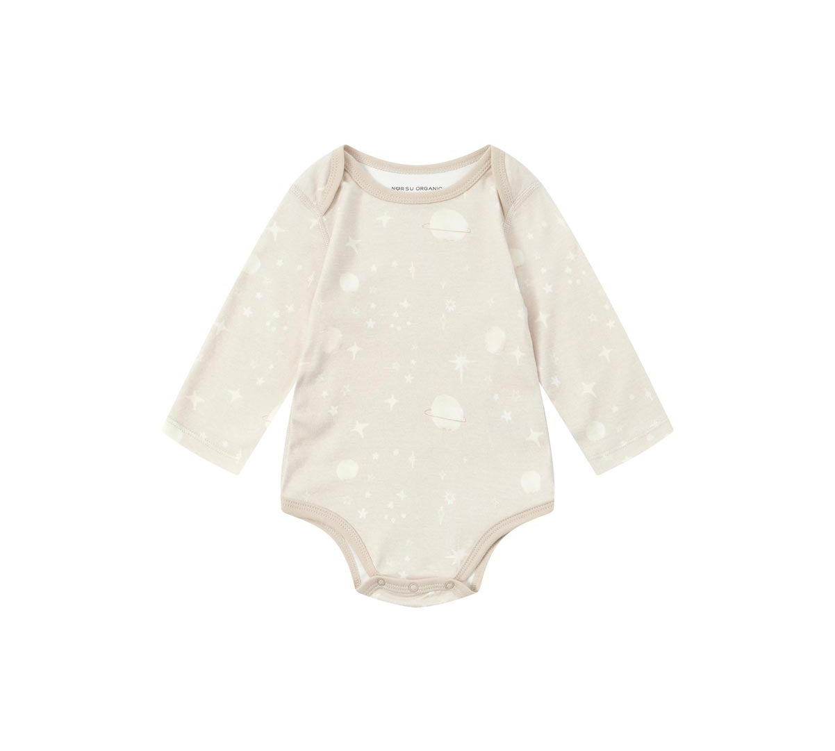 front of Baby Organic Long-sleeve Onesie-Stary