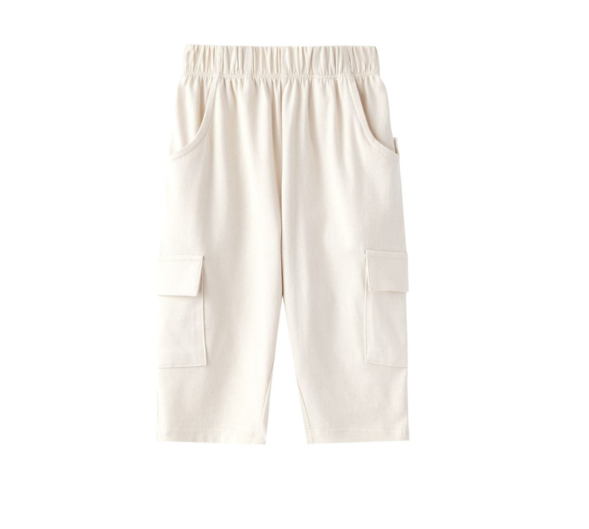 Front of Toddler Organic Cargo Pant-Antique White