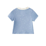 Back of Toddler Organic Cotton T-shirt-Blue Starry