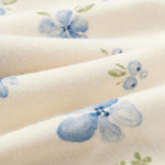 detail of Baby Organic Kimono Sleeper-Blueberry