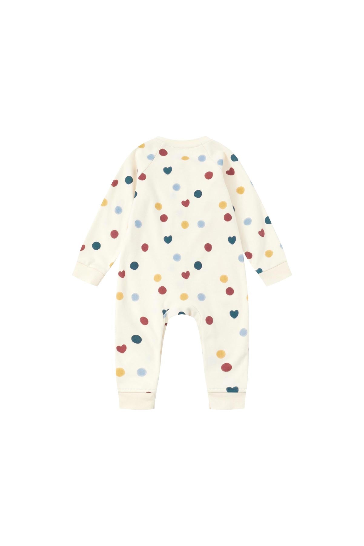 back of Baby Organic Cotton Zip-up Sleeper-Merry Dots