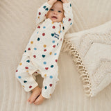 Baby Organic Cotton Zip-up Sleeper-Merry Dots