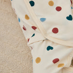 Baby Organic Kimono Sleeper-Merry dot