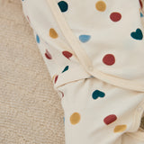 Baby Organic Kimono Sleeper-Merry dot