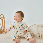 Baby Organic Kimono Sleeper-Merry dot