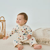 Baby Organic Kimono Sleeper-Merry dot