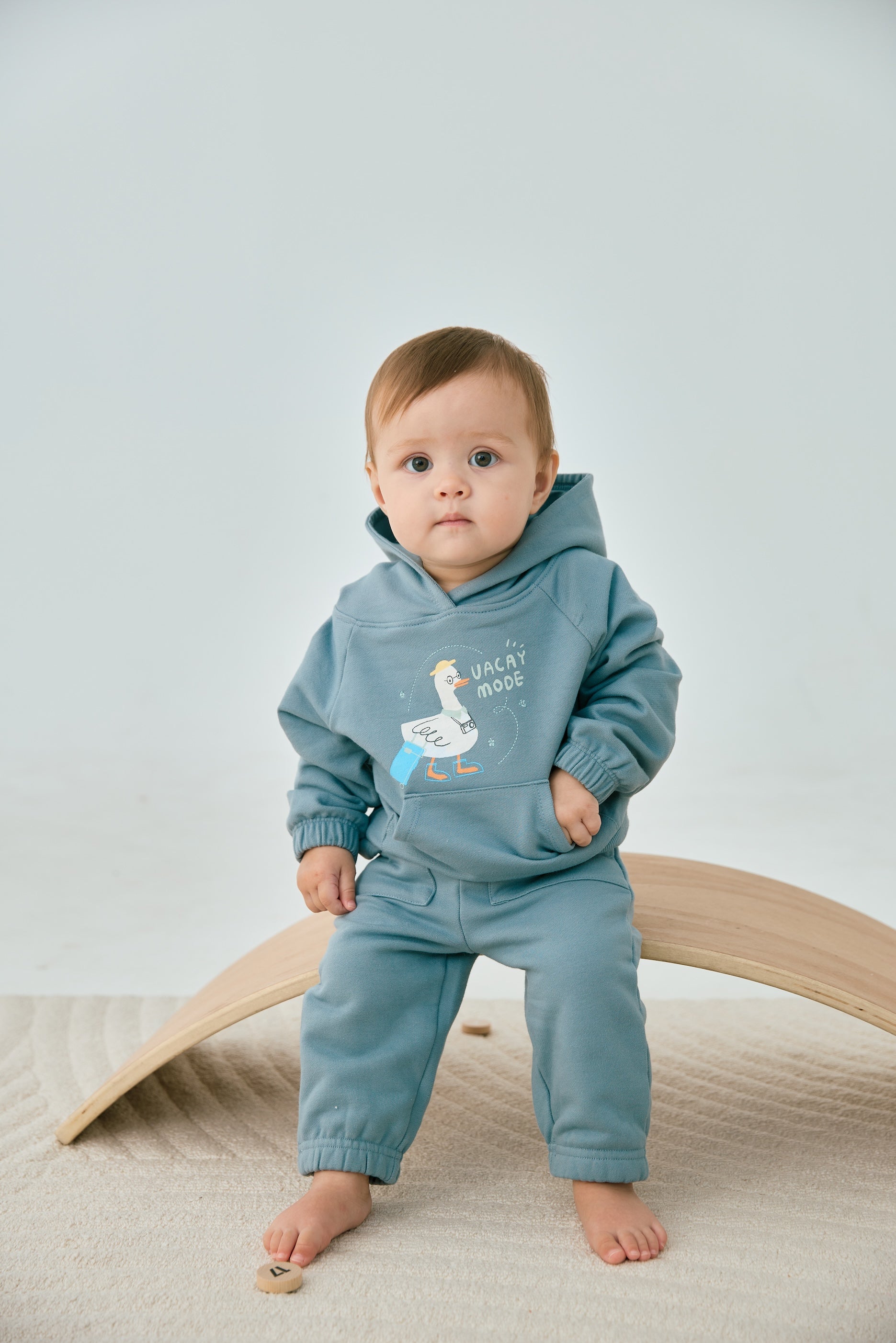 Organic Toddler Fleece Sweatpant-Lead