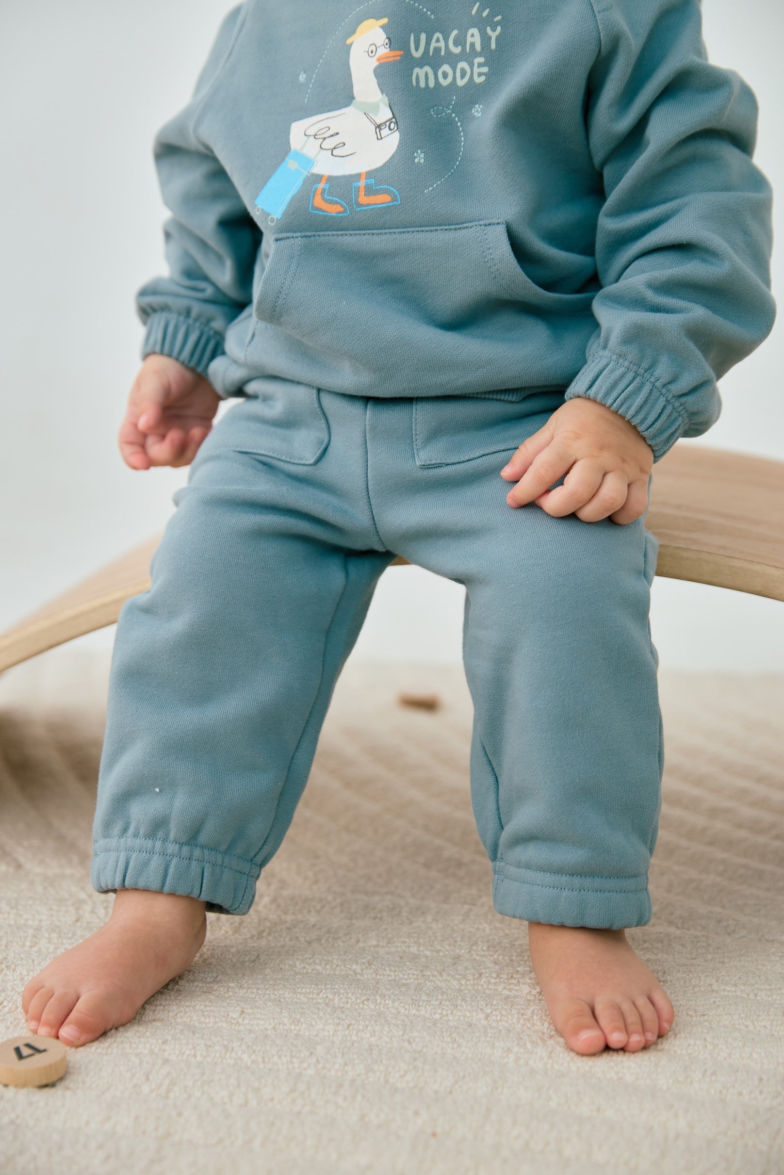 Organic Toddler Fleece Sweatpant-Lead