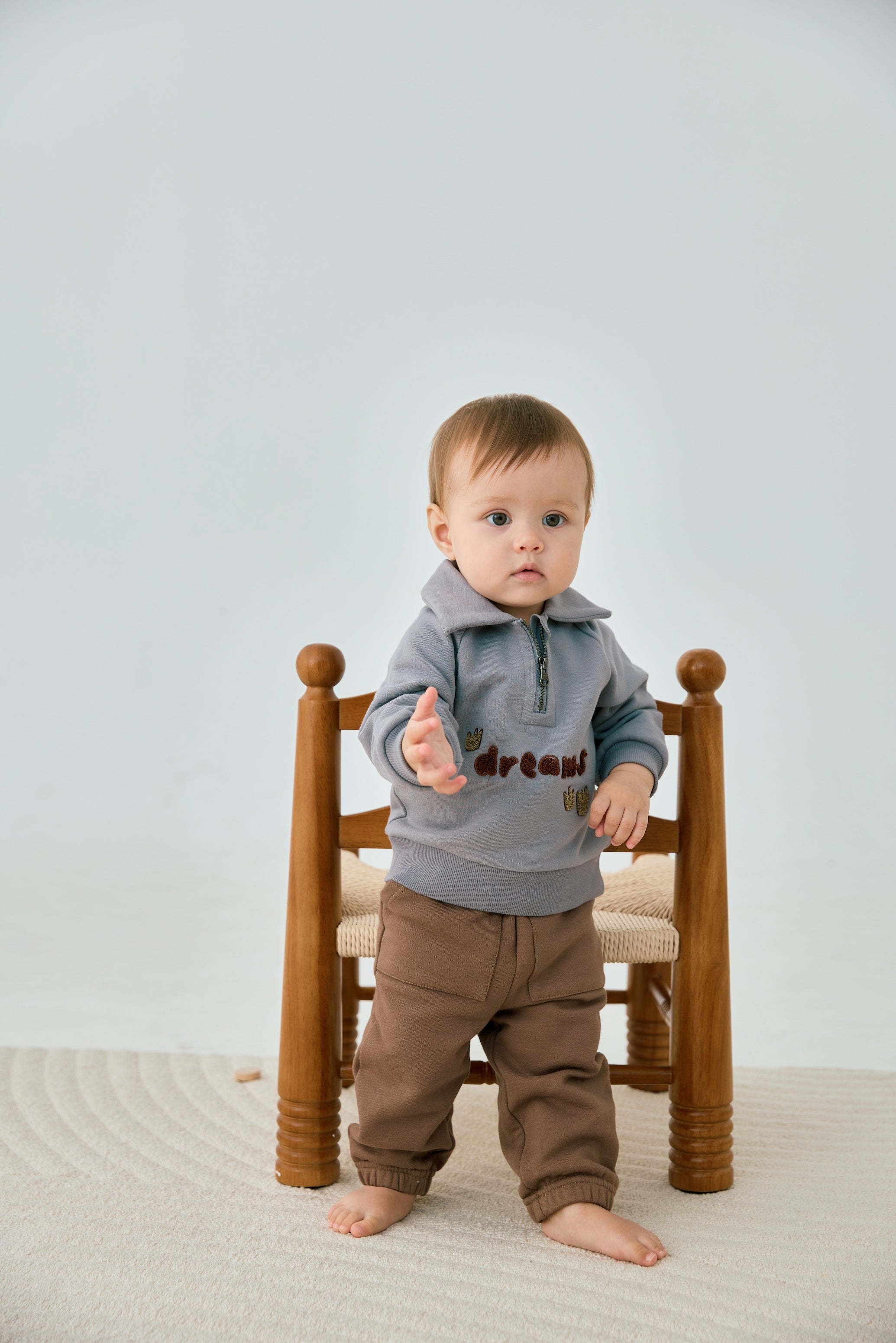 Organic Toddler Fleece Sweatpant-Patridge