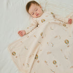 Organic Toddler Pajama Set-Fantasy and swaddle blanket 