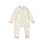 Front of Baby Organic Cotton Zip-up Sleeper-Stary