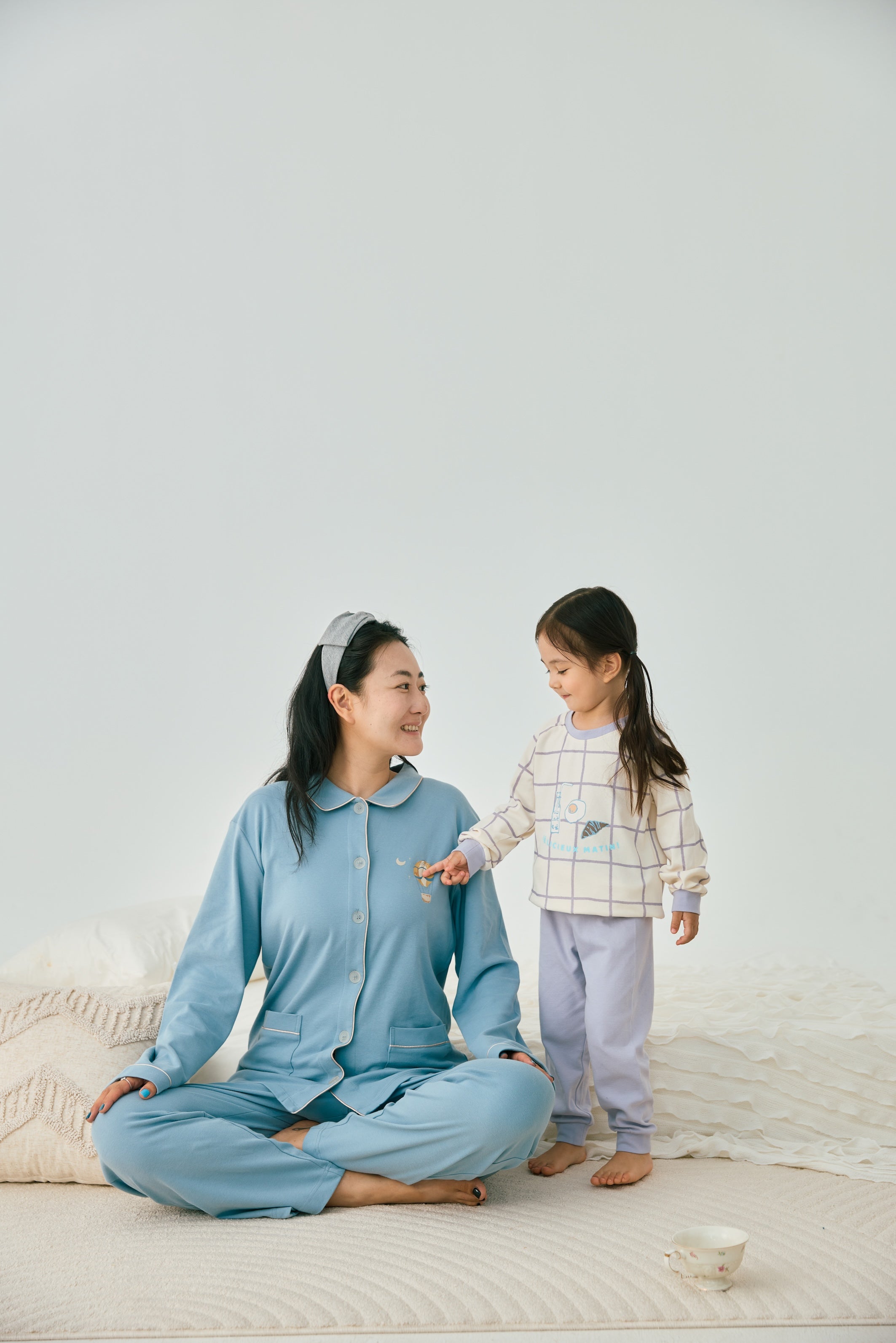 mommy and me look of home pajamas