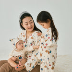 famliy look of Organic Toddler Pajama Set-Holiday Joy