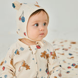 Baby Organic Cotton Zip-up Sleeper-Holiday Joy