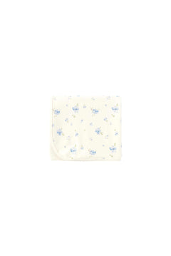 Organic Cotton Swaddle Blanket-Blueberry