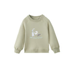 front of Toddler Organic Fleece Sweatshirt-Milky