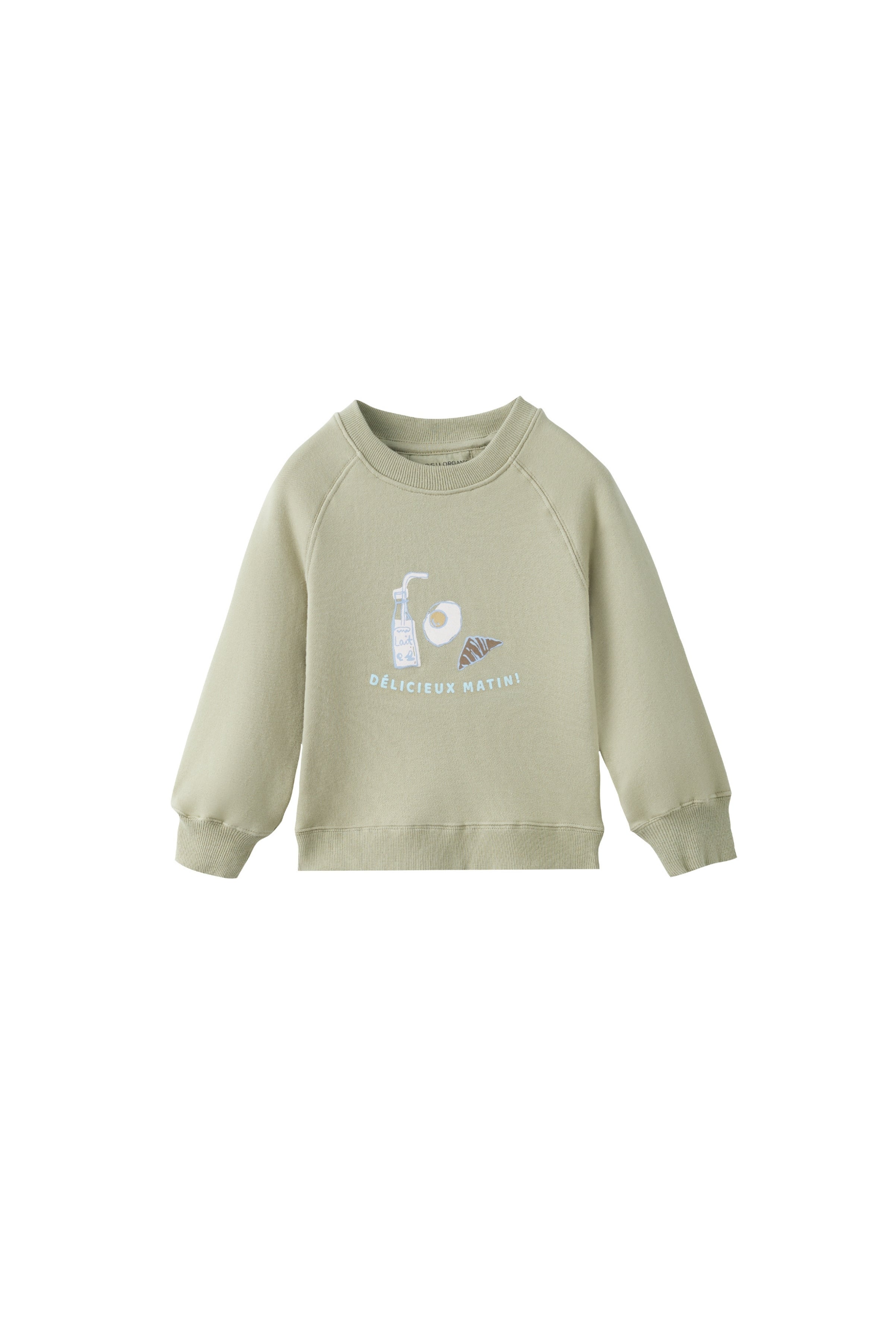 front of Toddler Organic Fleece Sweatshirt-Milky