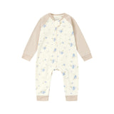 Front Of Baby Organic Cotton Zip-up Sleeper-Blueberry