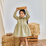 Fleece Organic Cotton Polo Dress-Holiday Joy