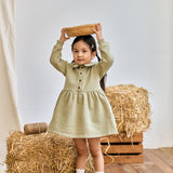 Fleece Organic Cotton Polo Dress-Holiday Joy