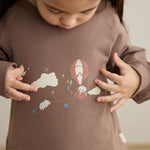 closer look of Toddler Organic Fleece Sweatshirt-Fantasy