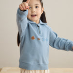 Toddler Organic Fleece Zip-up Sweatshirt-Symbols