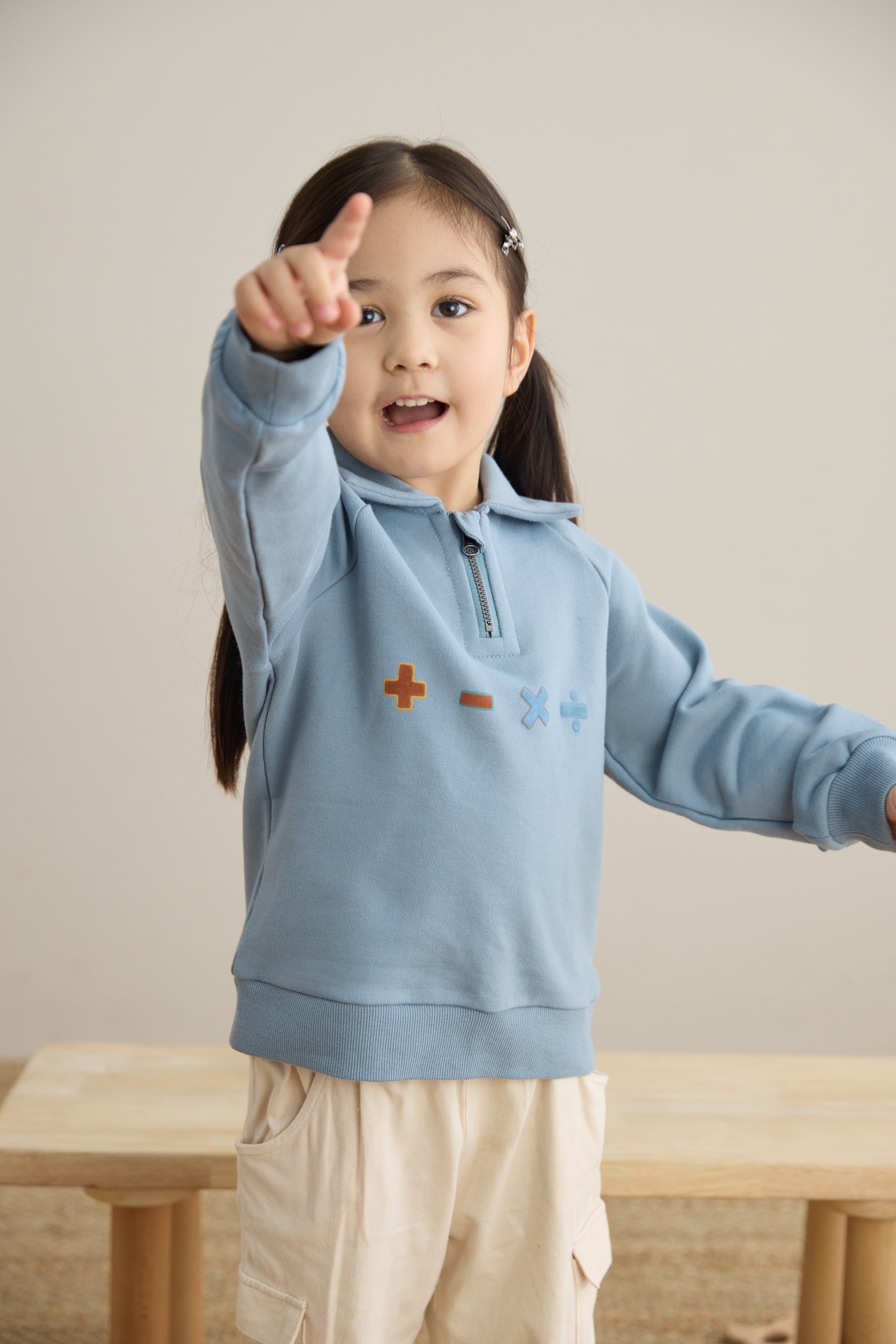 Toddler Organic Fleece Zip-up Sweatshirt-Symbols