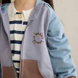 closer look of Toddler Organic Fleece Hooded Jacket-Mixed