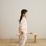 side look of Organic Toddler Fleece Sweatpant-Hearts