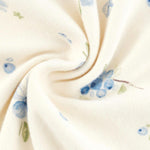 Fabric of Organic Cotton Swaddle Blanket-Blueberry