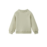 back of Toddler Organic Fleece Sweatshirt-Milky