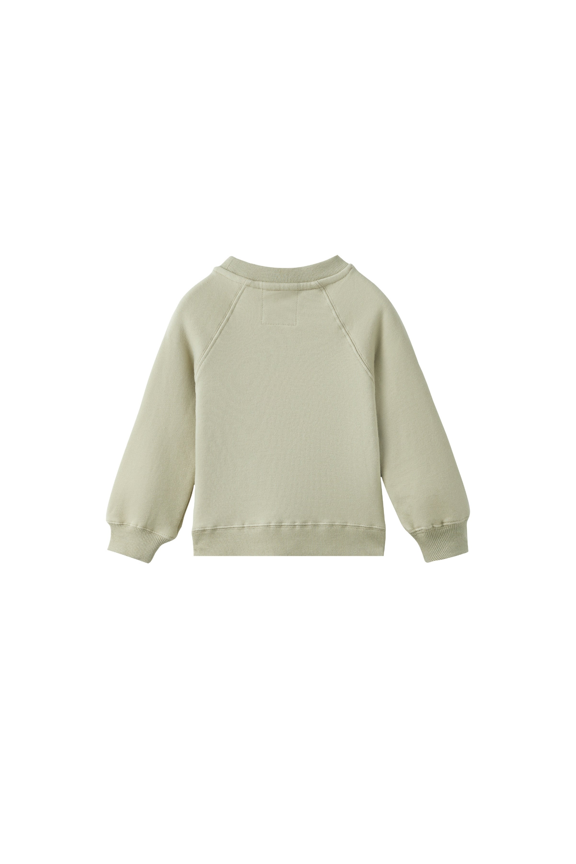 back of Toddler Organic Fleece Sweatshirt-Milky