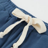 rib of Toddler Organic Cotton Quilted Pant-Teal Blue