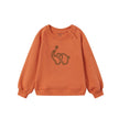 front of Toddler Organic Fleece Sweatshirt-Rust