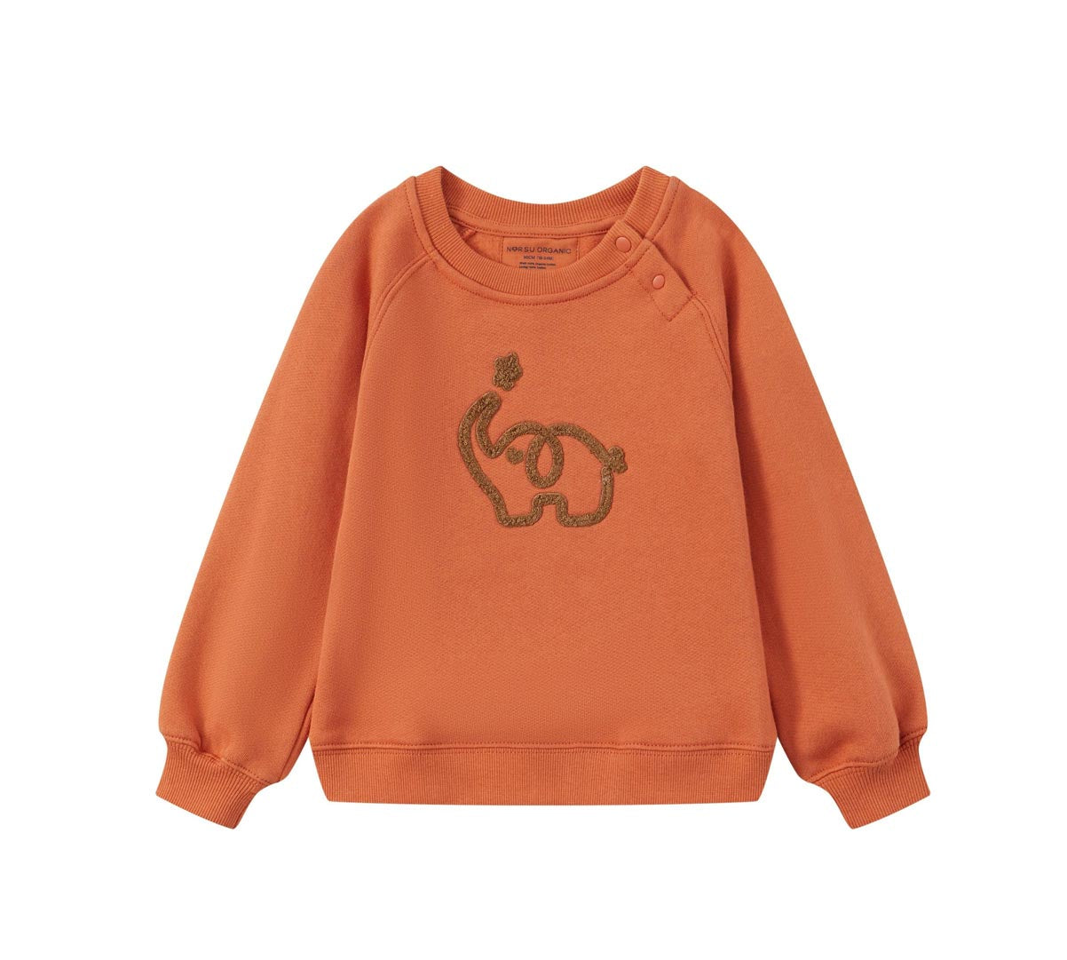 front of Toddler Organic Fleece Sweatshirt-Rust