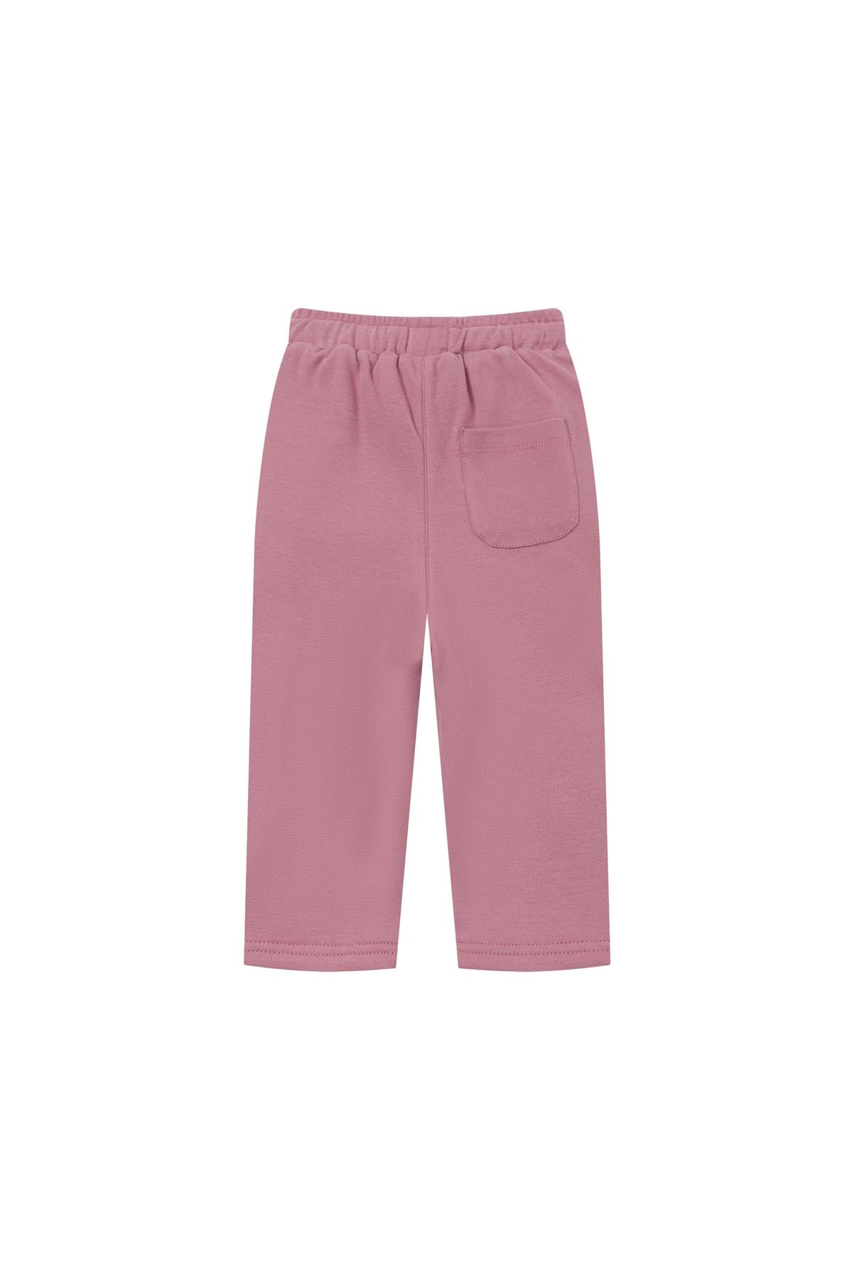 back of Toddler Organic Cotton Quilted Pant-Heather