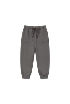 front Of Organic Fleece Sweatpants-Dark Gray