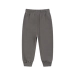 back of Organic Fleece Sweatpants-Dark Gray