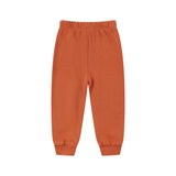 back of Organic Fleece Sweatpants-Rust