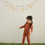 model wearing Baby&Toddler Organic Modal Basic Top-Rust