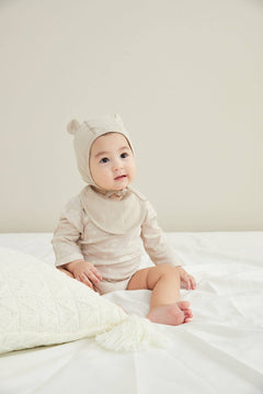 Baby Organic Cotton Bibs-Light Grey - NORSU-ORGANIC
