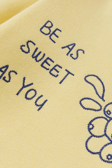 detail of Toddler Organic Fleece Sweatshirt-Mellow Yellow