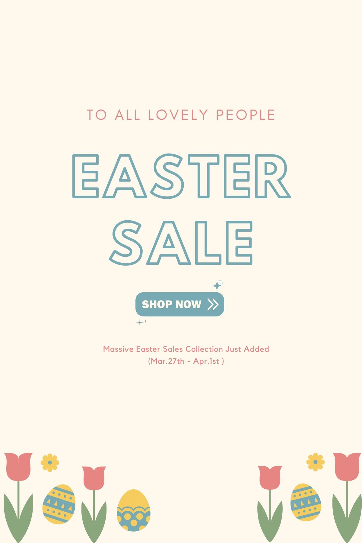 Easter Sale up to 60% off