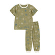 Front of Organic Toddler Pajama Sets-Marsh Green