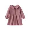 Toddler Fleece Collar Sweatshirt Dress-Ash Rose NORSU-ORGANIC