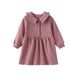 Toddler Fleece Collar Sweatshirt Dress-Ash Rose NORSU-ORGANIC