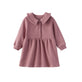 Toddler Fleece Collar Sweatshirt Dress-Ash Rose NORSU-ORGANIC